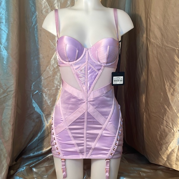 Honey Birdette Jerry Lilac Dress - Picture 1 of 11